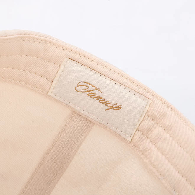 Cream Script Logo Hat