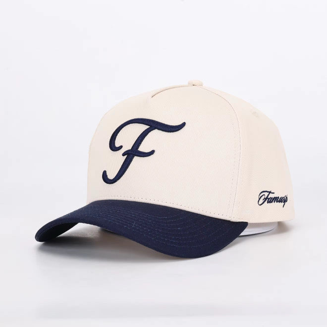 Cream Script Logo Hat