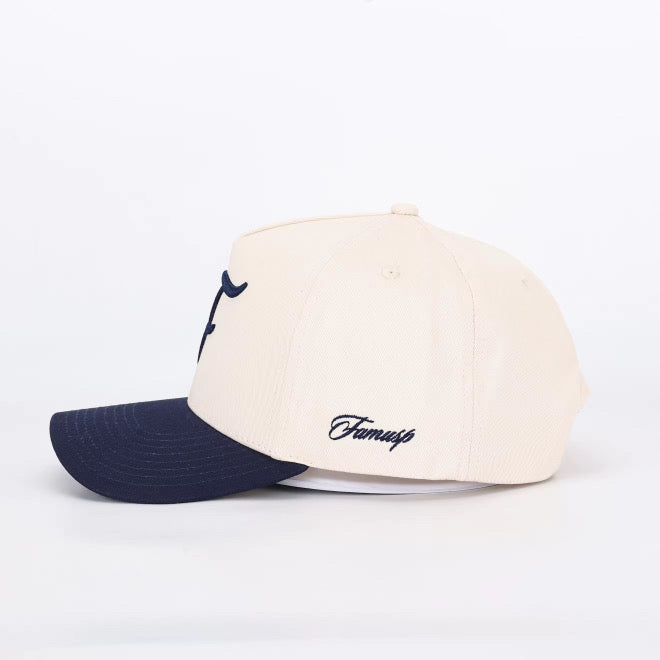 Cream Script Logo Hat